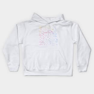 Math formulae (white) Kids Hoodie